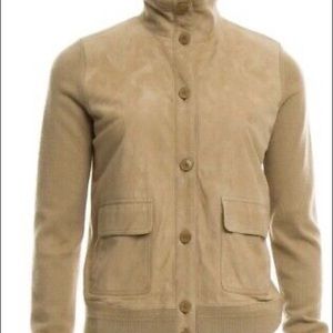 Loro Piana Baby Cashmere & Suede Casual Jacket